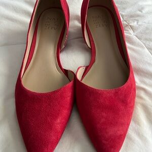 Naturalizer Belina Women's Red Suede Flats